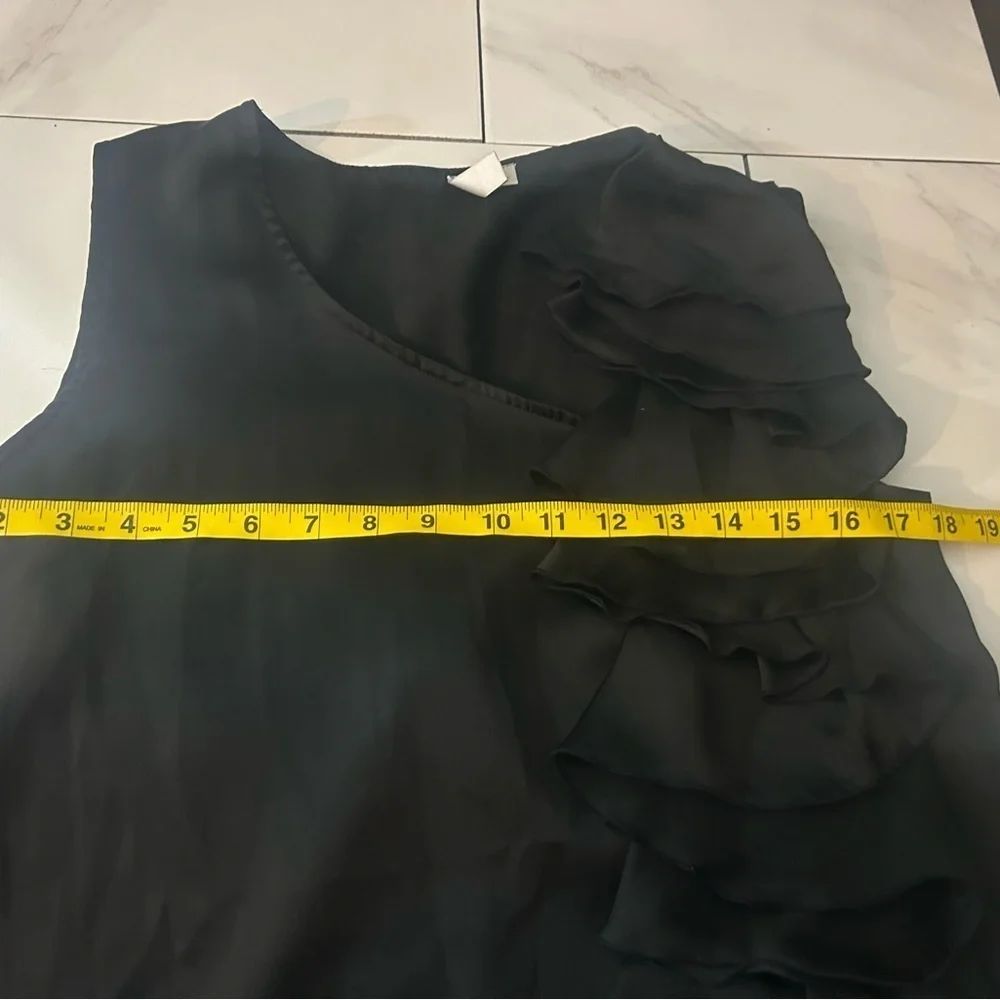 🍀 3 for $25 Casual Black Sleeveless Ruffle Dress MIDI